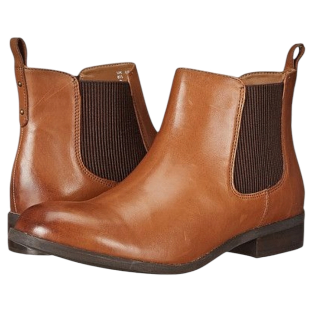 Clarks artisan pita Sedona tan leather Chelsea ankle boots booties 9